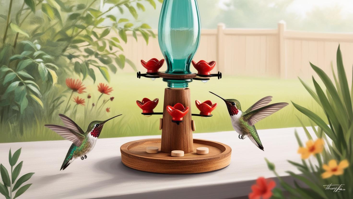 Eco-friendly recycled DIY Hummingbird Feeder